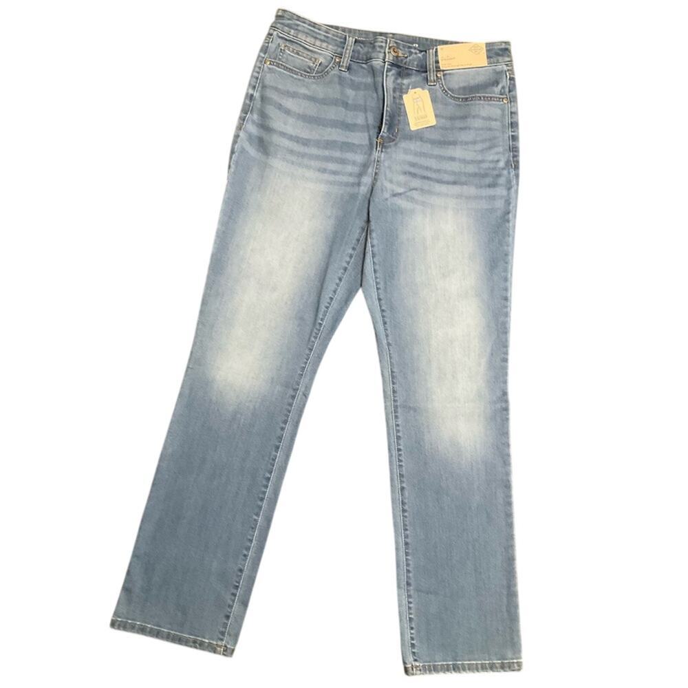 St. John Bay Women's Secretly Slender Mid-Rise Stretch Blue Jeans Size 12 NWT